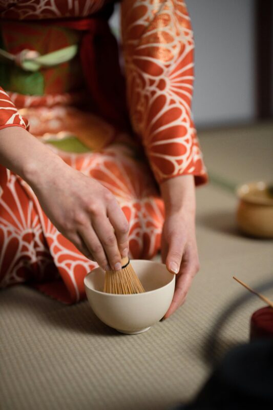 Japanese green tea making sado