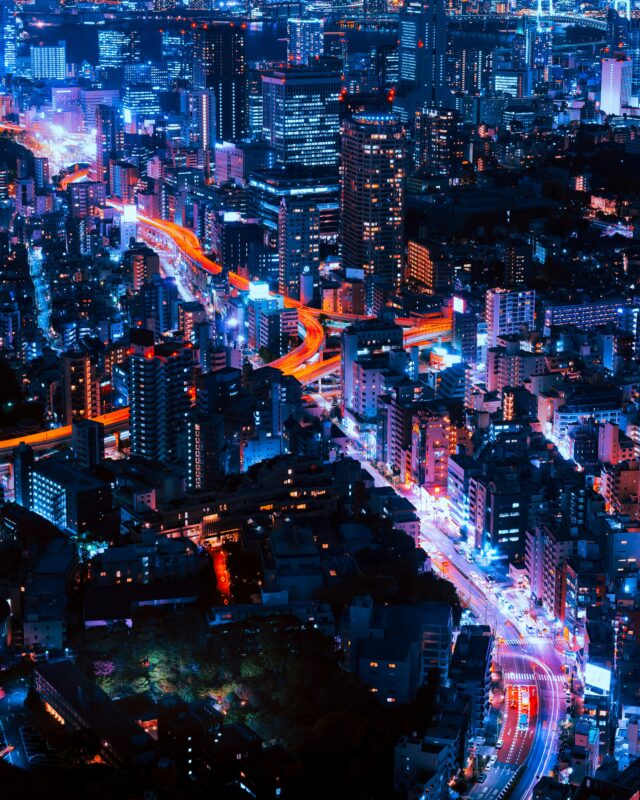 japan neo lights night